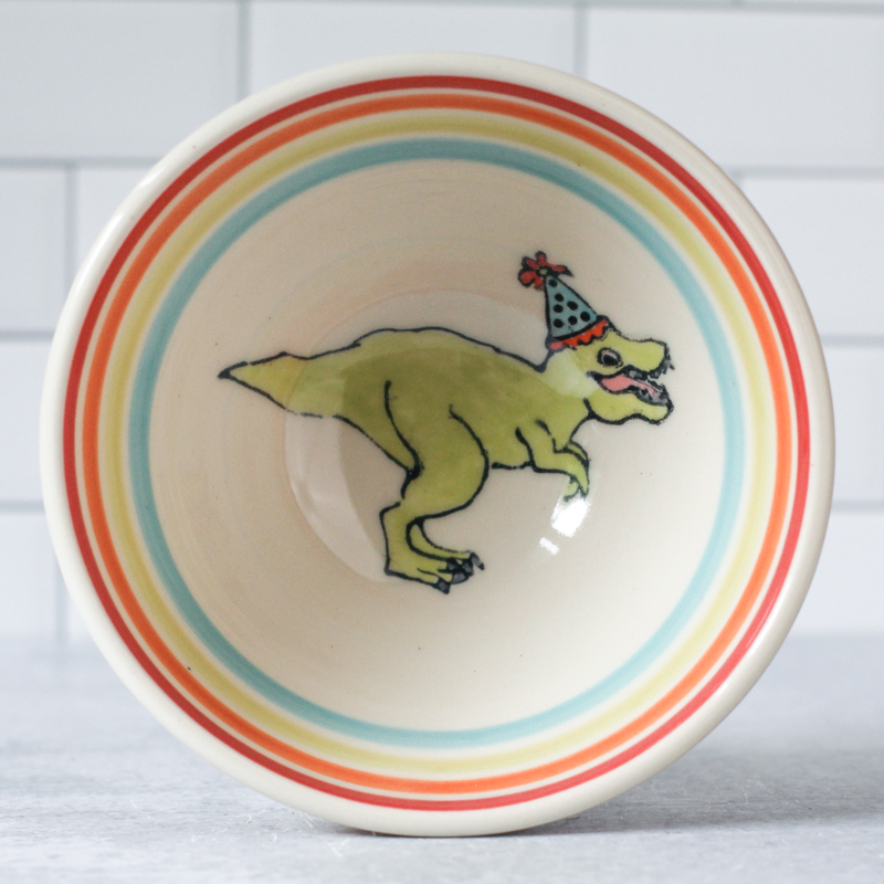Noodle Bowl - T-Rex in Party Hat - Inner Rainbow Collection - Abby ...